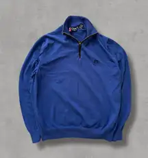 Chaps  Blue Quarter Zip Sweater