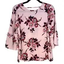 DR2 Floral Bell Sleeve Blouse‎ S