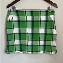 Loudmouth Green Plaid Cotton Skort Size 8