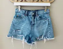 Wild Fable High Rise Denim Jean Shorts Blue Sz 0
