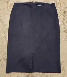 Level 99 Black Suede Pencil Skirt Size 31