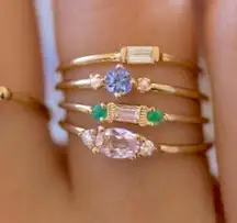 Cubic Zirconia gold rings