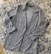 Wearever Open Jacket Size Small‎ Houndstooth Black White Career