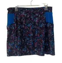 Soybu Women's Size Large Black Blue Activewear‎ Skirt