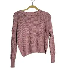 Madewell  Dusty Pink Cableknit Pullover Crewneck Long Sleeve Sweater XS