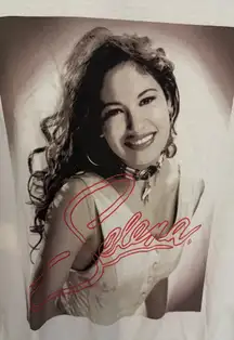 Official Selena Merchandise US Tour Concert White Graphic Women's Tshirt Large