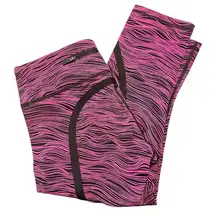 LULULEMON pink and Black Patterned cropped Leggings