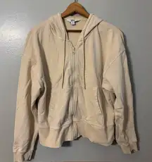 JoyLab Light Tan Hoodie Zip Up XS