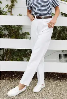 Jenni‎ Kayne White Preppy Canvas Slider Sneaker Size 9