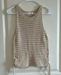 Gap Crotchet Sleeveless Tank Top Sweater Color Cream Size XS