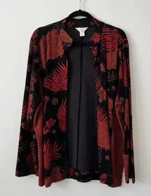 Cj‎ banks 1x art to wear tribal jacket open front cardigan liquid knit lagenlook