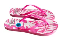 GAP Pink Women’s Eva Flip Flops Tropical Print - 10