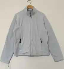L.L.Bean Women’s Full-Zip Fleece Jacket Size L Light Blue Soft Polar Warm