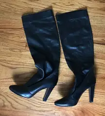 Jimmy Choo Black Knee-High Leather Boots