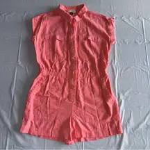 Universal Thread Coral Button-Down Romper