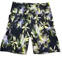 Women's X by Gottex Tropical Floral Biker Pockets Shorts Size Large EUC #7556