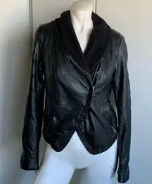 moto vegan leather asymmetrical zip black size 0 jacket