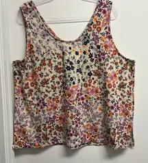 Cuddl Duds Seriously Soft Ditzy Floral Sleeveless Women's Top