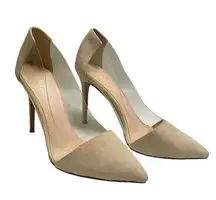 Raye Revolve Stiletto Heels Women’s Size 9 Suede PVC Neutral Pumps