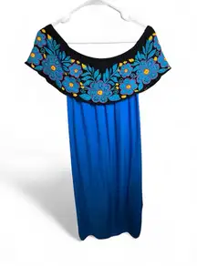 🌼 Vintage Handmade Mexican Dress – Hand-Stitched in Oaxaca, Mexico 🌼