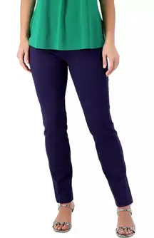 Isaac Mizrahi Live! Elements 24/7 Stretch Straight Pants, Dark Navy, Size Medium