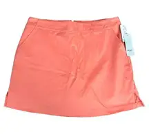 NEW Lady Hagen Skort Size 10 Medium Coral Peach Cotton Spandex Athleisure Tennis