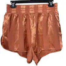 Victoria’s Secret Orange Foil‎ Stripe Thick Banded Paja Shorts Size M
