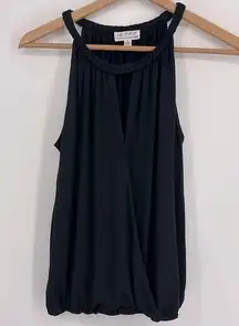 Max Studio Halter Cross Front Tank Top Women’s Size Small in Black