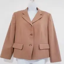 Pendleton 100% Virgin Wool 3-Button Blazer Flap Pockets