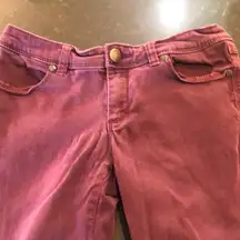 LC Lauren Conrad plum burgundy stretch skinny jean‎
