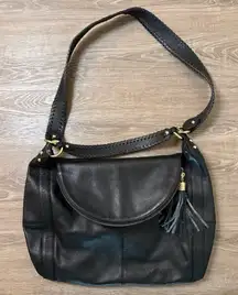 Onna Ehrlich Rachel Hobo Purse New Pebble Black Large Tassel Handbag​