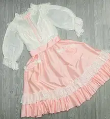 Vintage Victorian Lolita kawaii lace baby doll dress cosplay Halloween costume s