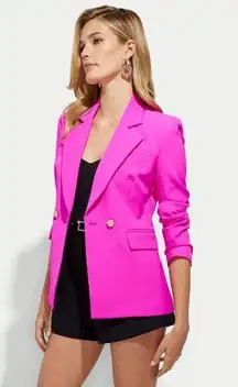 Generation Love Women's Meg Crepe Blazer LARGE Magenta Career Happy Hour Classic