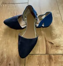 GAP - pointed toe flats -‎  women's US size 7 - navy, blue