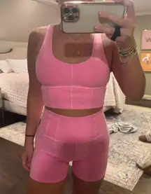 Aerie pink workout set 