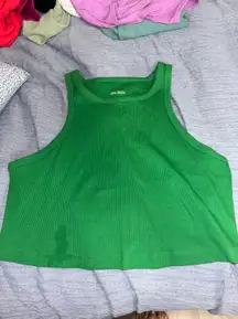 Green Halter Crop top