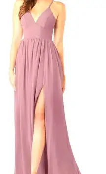 Azazie  dusty rose bridesmaid dress