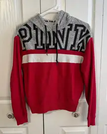 Pink Victoria’s Secret pink gray white hoodie size XS