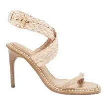 Women's Ulla Johnson Lydia Raffia High Heels‎ in Natural Size 40 US 9