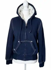 Y2K Contrast Stitch Hoodie Jacket