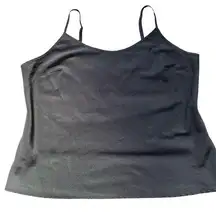 Super Soft Black Polyester Tank Top Shell Camisole Undershirt Size XL