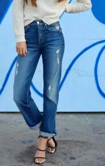 7 For All Mankind Blue Denim 1984 Boyfriend Jeans Size 28