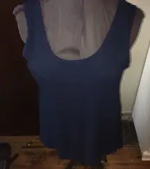 Umgee ribbed flowy sleeveless shirt