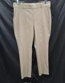 Rafaella Tan Straight Leg Pants with Flat-Front Design