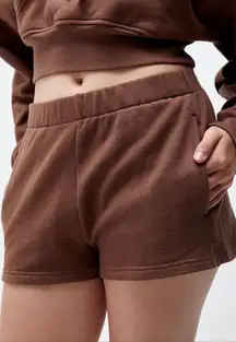 brown  sweatshorts