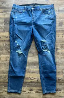 Torrid Womens Plus Size Bombshell Skinny Jeans Premium Stretch Blue Denim Sz 22R
