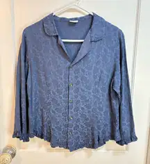 CP Shades ruffle button up blouse