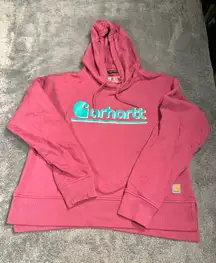 Carhartt Women's Pink Hoodie Sweater tencel fiber series loose fit medium