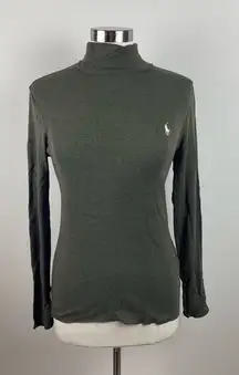 Polo Ralph Lauren Dark Green Turtleneck Long Sleeve Top Knit Women Large