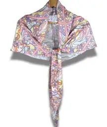 PrettyLittleThing Multi Use Pink Floral Head Scarf Wrap or Sarong NEW